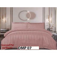 Lenjerie din damasc finet cu 4 piese, cearceaf cu elastic - DMP 07