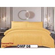 Lenjerie din damasc finet cu 4 piese, cearceaf cu elastic - DMP 08