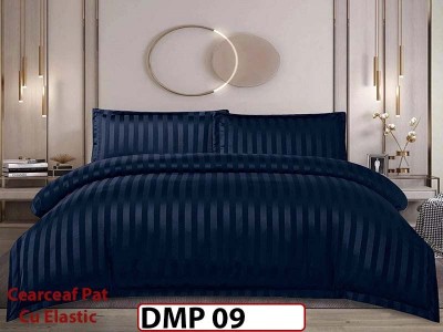 Lenjerie din damasc finet cu 4 piese, cearceaf cu elastic - DMP 09