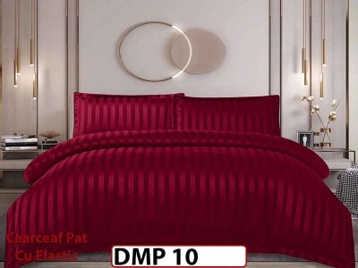 Lenjerie din damasc finet cu 4 piese, cearceaf cu elastic - DMP 10