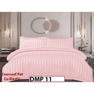 Lenjerie din damasc finet cu 4 piese, cearceaf cu elastic - DMP 11