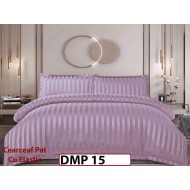 Lenjerie din damasc finet cu 4 piese, cearceaf cu elastic - DMP 15