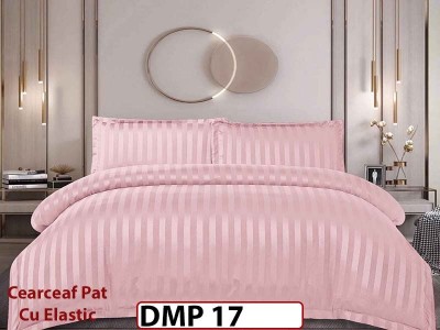 Lenjerie din damasc finet cu 4 piese, cearceaf cu elastic - DMP 17