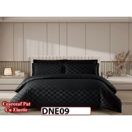 Lenjerie din damasc finet cu 4 piese, cearceaf cu elastic - DNE 09