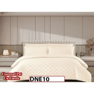 Lenjerie din damasc finet cu 4 piese, cearceaf cu elastic - DNE 10