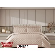 Lenjerie din damasc finet cu 4 piese, cearceaf cu elastic - DNE 11