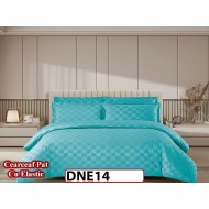 Lenjerie din damasc finet cu 4 piese, cearceaf cu elastic - DNE 14