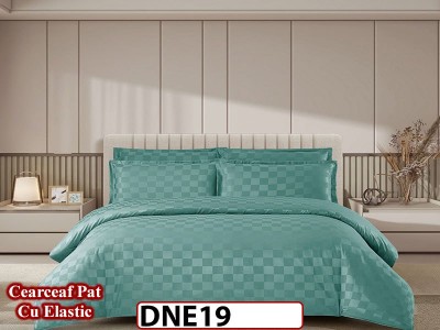 Lenjerie din damasc finet cu 4 piese, cearceaf cu elastic - DNE 19 Lenjerie din damasc finet cu 4 piese, cearceaf cu elastic - DNE 19