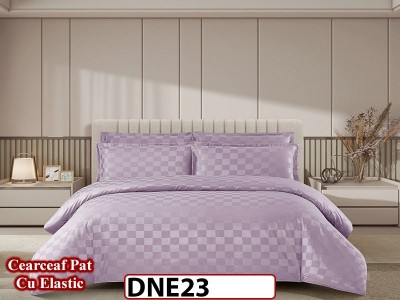 Lenjerie din damasc finet cu 4 piese, cearceaf cu elastic - DNE 23