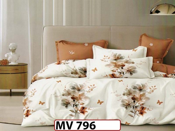 Lenjerie din bumbac Satinat 4 piese Casa New Concept - MV796 Lenjerie din bumbac Satinat 4 piese Casa New Concept - MV796