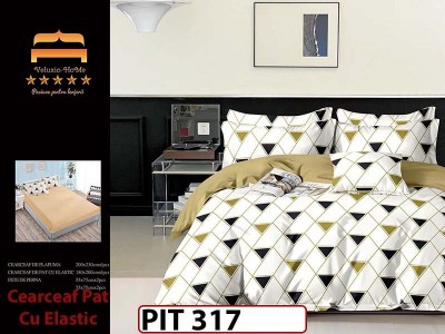 Lenjerie din finet  6 piese si cearceaf cu elastic - PIT317