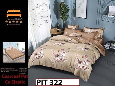 Lenjerie din finet  6 piese si cearceaf cu elastic - PIT322