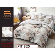 Lenjerie din finet  6 piese si cearceaf cu elastic - PIT325