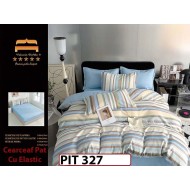 Lenjerie din finet  6 piese si cearceaf cu elastic - PIT327