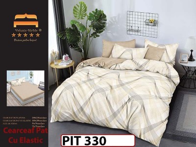 Lenjerie din finet  6 piese si cearceaf cu elastic - PIT330