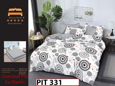 Lenjerie din finet  6 piese si cearceaf cu elastic - PIT331