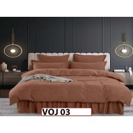 Lenjerie din finet 6 piese Cearsaf cu Volanase - VOJ03