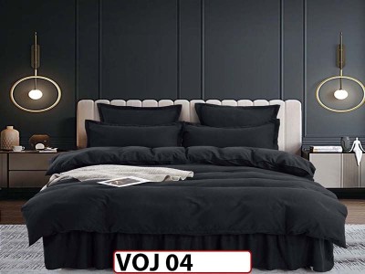 Lenjerie din finet 6 piese Cearsaf cu Volanase - VOJ04