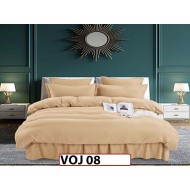 Lenjerie din finet 6 piese Cearsaf cu Volanase - VOJ08