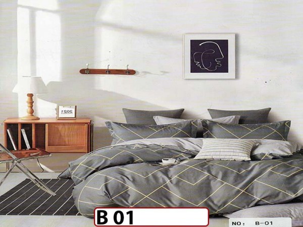 Lenjerie din bumbac 100% 4 piese CasaNewConcept - B01 Lenjerie din bumbac 100% 4 piese CasaNewConcept - B01