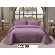 Cuvertura pat dublu, 3 piese, Catifea Luxury Matlasata, CCC03