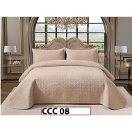 Cuvertura pat dublu, 3 piese, Catifea Luxury Matlasata, CCC08