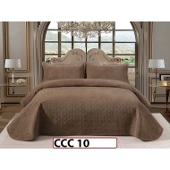 Cuvertura pat dublu, 3 piese, Catifea Luxury Matlasata, CCC10