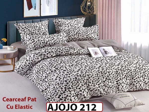 Lenjerie din finet 6 piese si cearceaf cu Elastic - AJOJO212
