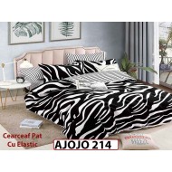 Lenjerie din finet 6 piese si cearceaf cu Elastic - AJOJO214