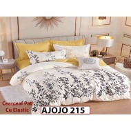 Lenjerie din finet 6 piese si cearceaf cu Elastic - AJOJO215