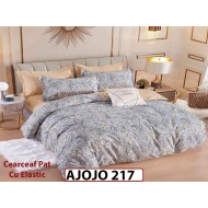 Lenjerie din finet 6 piese si cearceaf cu Elastic - AJOJO217