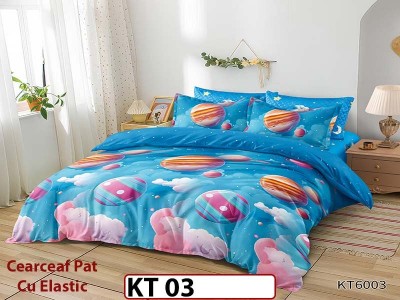 Lenjerie din finet 6 piese si cearceaf cu Elastic - KT03 Lenjerie din finet 6 piese si cearceaf cu Elastic - KT03