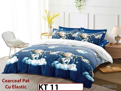 Lenjerie din finet 6 piese si cearceaf cu Elastic - KT11 Lenjerie din finet 6 piese si cearceaf cu Elastic - KT11
