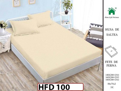 Husa de Pat din Finet + 2 Fete de Perne - Saltea 180x200 - Pat 2 Persoane - HFD100