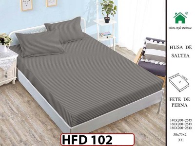 Husa de Pat din Finet + 2 Fete de Perne - Saltea 180x200 - Pat 2 Persoane - HFD102
