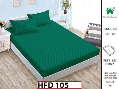 Husa de Pat din Finet + 2 Fete de Perne - Saltea 180x200 - Pat 2 Persoane - HFD105