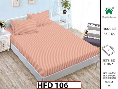 Husa de Pat din Finet + 2 Fete de Perne - Saltea 180x200 - Pat 2 Persoane - HFD106