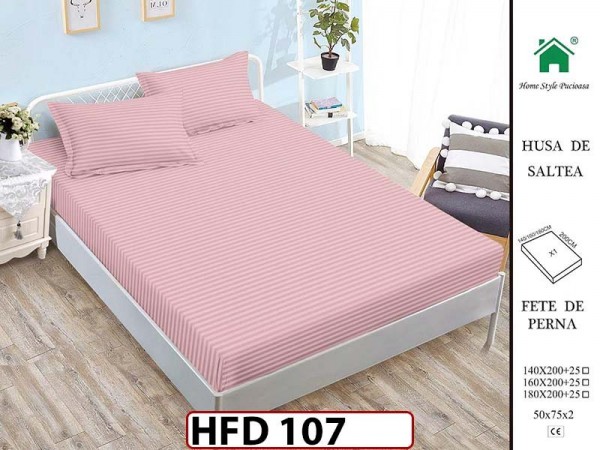 Husa de Pat din Finet + 2 Fete de Perne - Saltea 180x200 - Pat 2 Persoane - HFD107