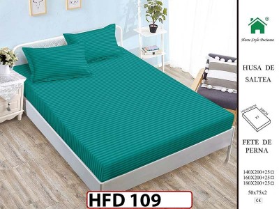 Husa de Pat din Finet + 2 Fete de Perne - Saltea 180x200 - Pat 2 Persoane - HFD109