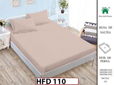 Husa de Pat din Finet + 2 Fete de Perne - Saltea 180x200 - Pat 2 Persoane - HFD110