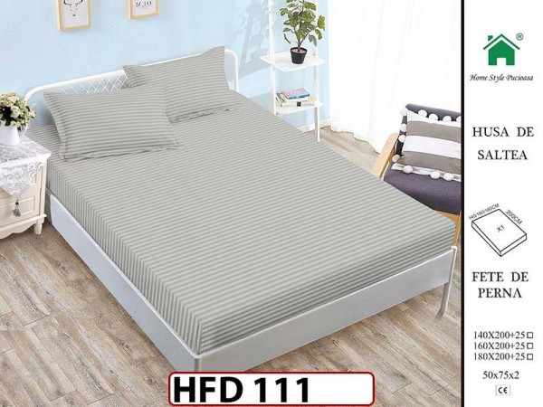 Husa de Pat din Finet + 2 Fete de Perne - Saltea 180x200 - Pat 2 Persoane - HFD111 Husa de Pat din Finet + 2 Fete de Perne - Saltea 180x200 - Pat 2 Persoane - HFD111