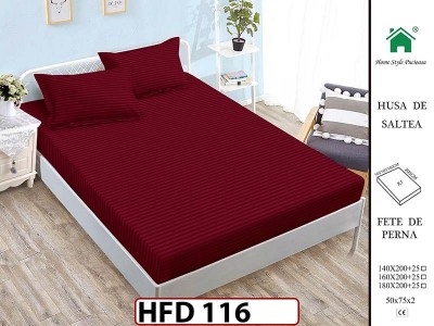 Husa de Pat din Finet + 2 Fete de Perne - Saltea 180x200 - Pat 2 Persoane - HFD116