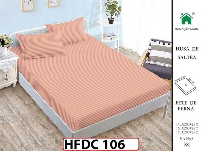 Husa de Pat din Finet + 2 Fete de Perne - Saltea 140x200 - Pat 2 Persoane -HFDC106 Husa de Pat din Finet + 2 Fete de Perne - Saltea 140x200 - Pat 2 Persoane -HFDC106