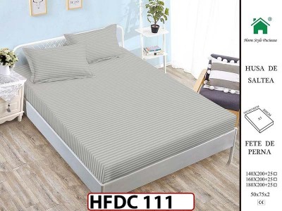 Husa de Pat din Finet + 2 Fete de Perne - Saltea 140x200 - Pat 2 Persoane -HFDC111 Husa de Pat din Finet + 2 Fete de Perne - Saltea 140x200 - Pat 2 Persoane -HFDC111