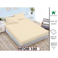 Husa de Pat din Finet + 2 Fete de Perne - Saltea 160x200 - Pat 2 Persoane - HFDM100