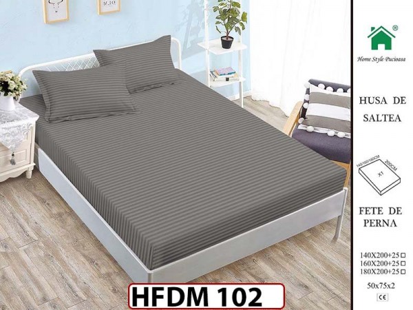 Husa de Pat din Finet + 2 Fete de Perne - Saltea 160x200 - Pat 2 Persoane - HFDM102 Husa de Pat din Finet + 2 Fete de Perne - Saltea 160x200 - Pat 2 Persoane - HFDM102