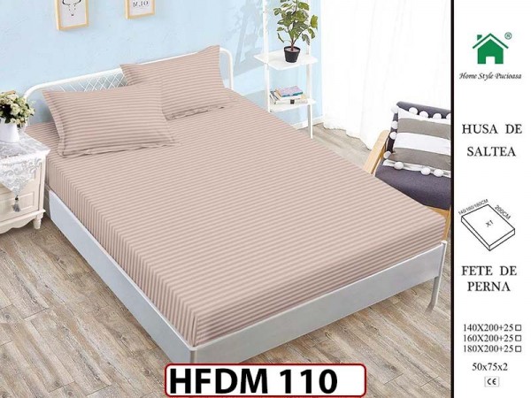 Husa de Pat din Finet + 2 Fete de Perne - Saltea 160x200 - Pat 2 Persoane - HFDM110