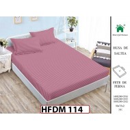 Husa de Pat din Finet + 2 Fete de Perne - Saltea 160x200 - Pat 2 Persoane - HFDM114