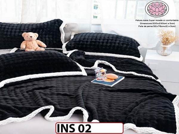 Patura Cocolino Super Moale pentru pat dublu INS02 Patura Cocolino Super Moale pentru pat dublu INS02