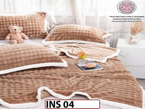 Patura Cocolino Super Moale pentru pat dublu INS04 Patura Cocolino Super Moale pentru pat dublu INS04